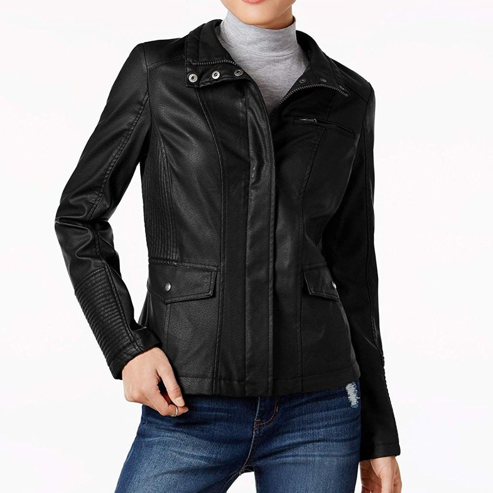 Celebrity Pink Junior Blacl Faux Leather Jacket